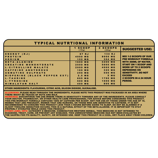 NLA Nutrition - Raspberry Pre Workout