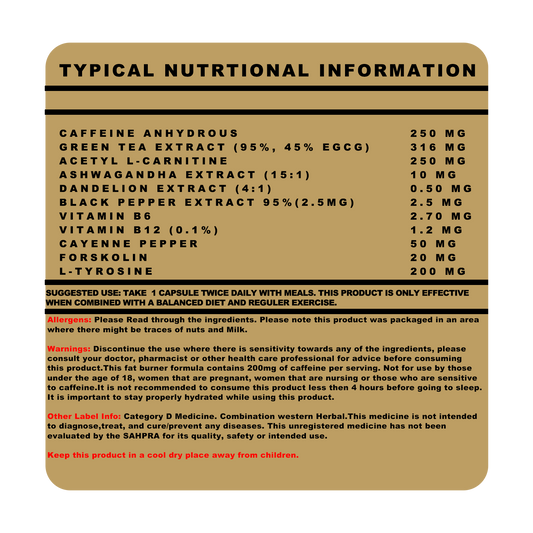 NLA Nutrition - Thermogenic Fat Burner