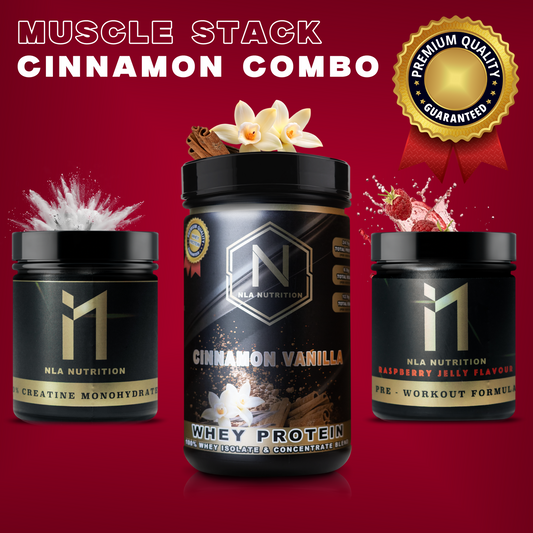 NLA Nutrition - Muscle Stack Cinnamon Combo - Save 10%